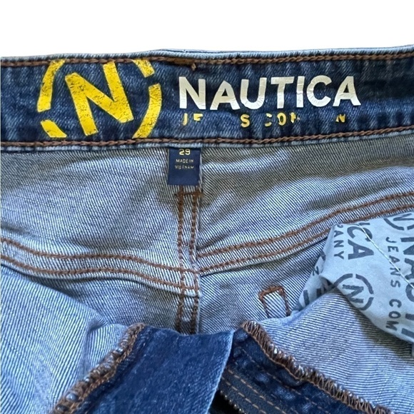 High Waisted Nautica Jean Shorts Cutoff Mom Jeans  Size 8 Waist 29 Stretch Denim - Picture 7 of 9